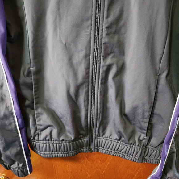 Women's Medium Puma Gray And Purple Full Zip Track Jacket - Picture 6 of 12